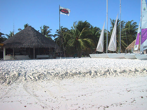 Foto Der weiße Sandstrand der Malediven - 